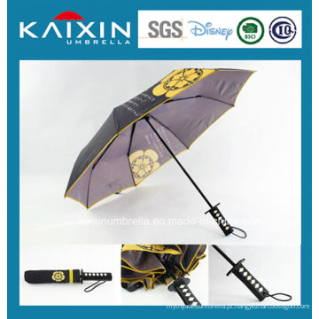 Katana Shape Handle dobrável guarda-chuva